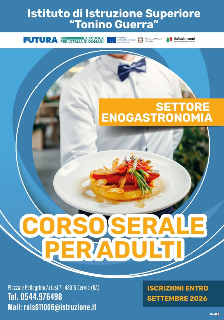 Aperte le iscrizioni al Corso Serale 2026-27