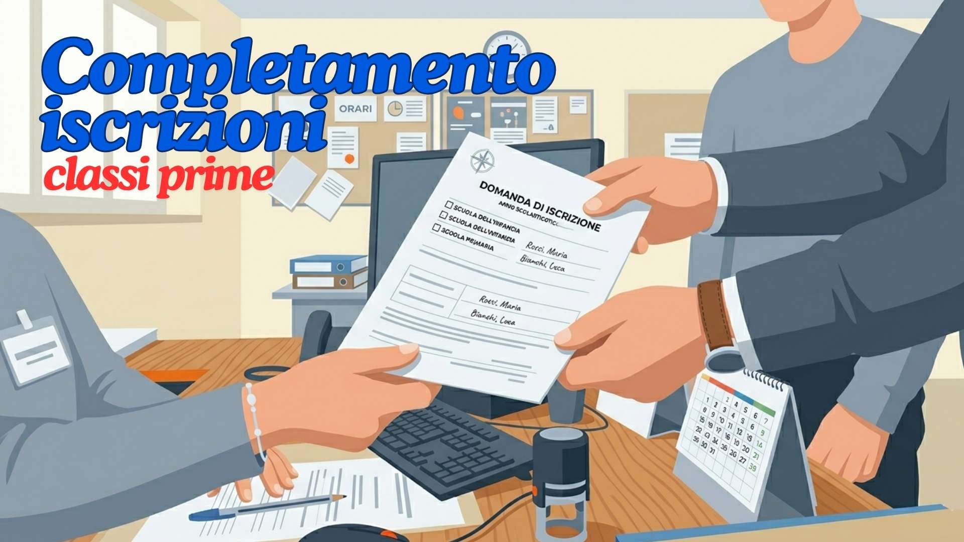 Completamento iscrizione classi prime